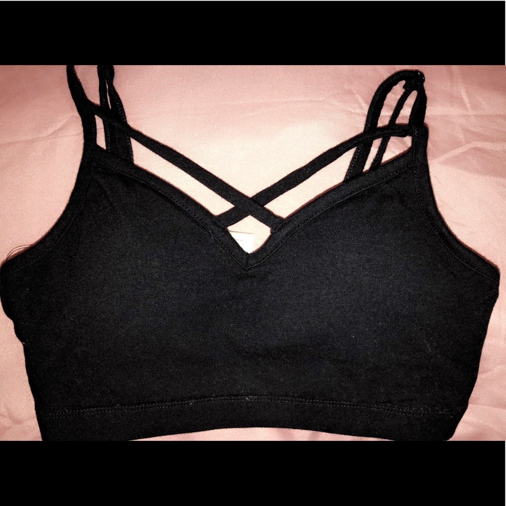 Black Crop top